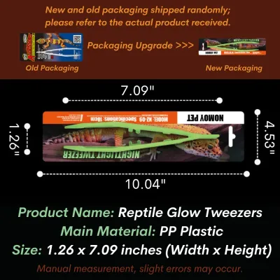 Flexible Glow-in-the-Dark Feeding Tongs for Reptiles Tortoises Lizards Frogs (5) 18cm length provides precision and control for safe feeding