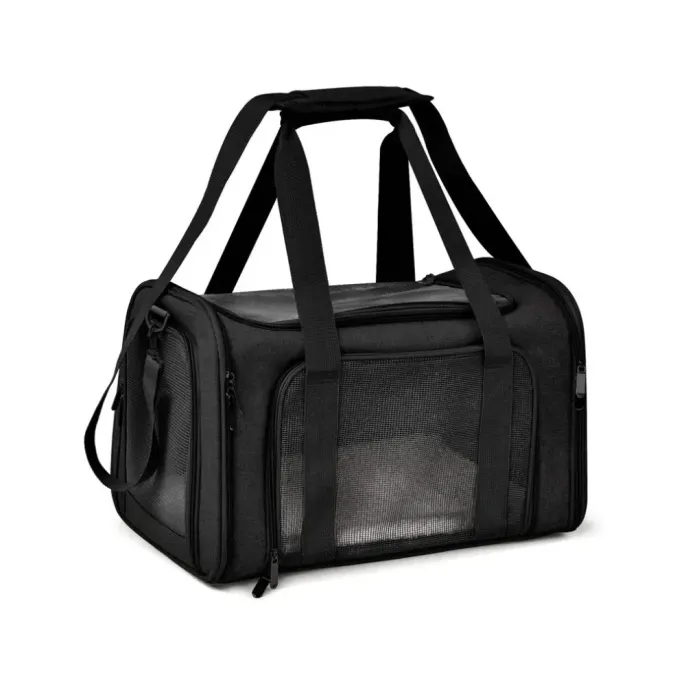 Foldable pet carrier bag Pet bag with support bars
