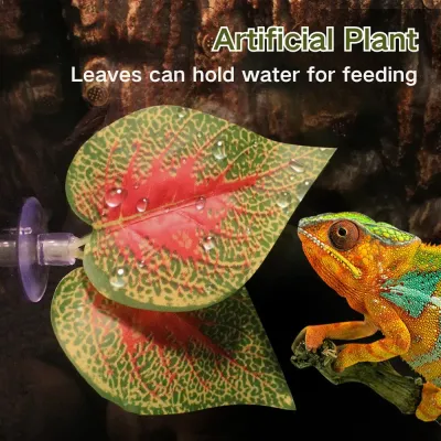 High-quality artificial plants for chameleons, geckos, and snakes (3) Enhances hydration by mimicking natural leaf water collection
