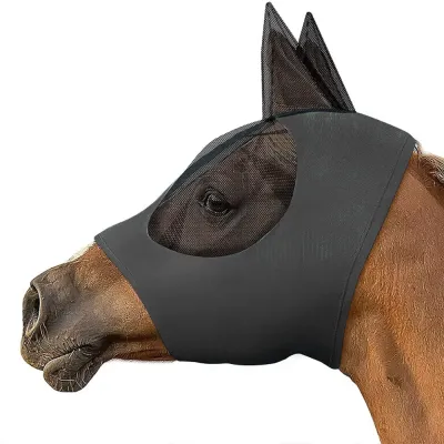 Horse mask with breathable material