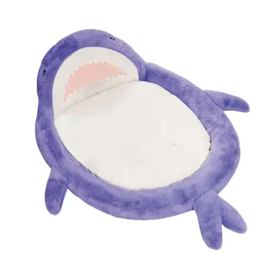 Shark shaped pet bed with non-slip base (5) Cozy winter pet sofa bed for small to medium pets