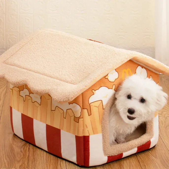 Removable washable pet bed (2) Anti-slip, moisture-resistant, and easy to maintain