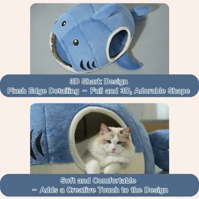 Stylish and functional pet bed, ideal for home or pet-friendly spaces (5) Thickened PP cotton filling for superior cushioning and support