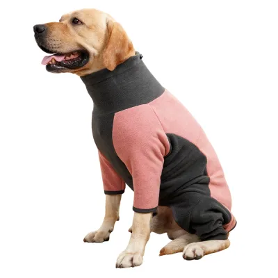 High Collar Thickened Fleece Lined Dog Pajamas Adjustable High Collar Thickened Fleece Lined Dog Pajamas