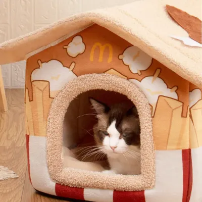 Removable washable pet bed (3) Ideal for year-round use with high-quality materials