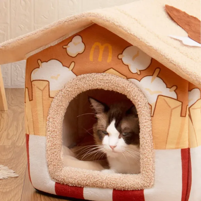 Removable washable pet bed (3) Ideal for year-round use with high-quality materials