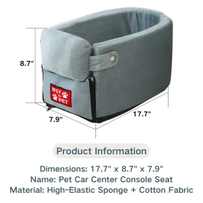 Dual-purpose pet car seat and home bed for versatile use (6) Anti-slip base keeps the seat securely in place