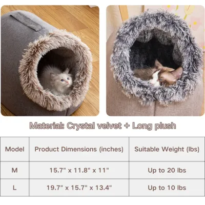 Portable pet bed with convenient carry handle (5) Thickened cushioning provides excellent support and coziness