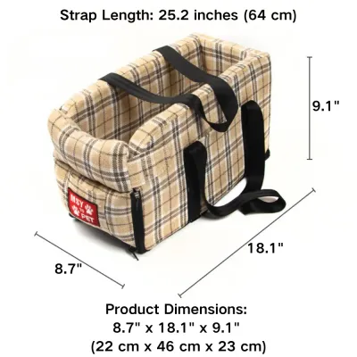Portable pet car seat bed with convenient handle design (1) Thickened cushion offers plush comfort for all seasons