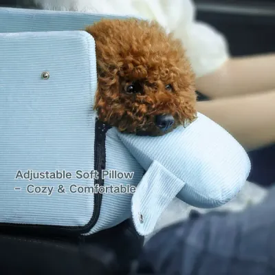 Dual-purpose pet car seat and home bed for versatile use (5) High-density PP cotton filling for superior support and softness