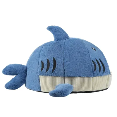 Stylish and functional pet bed, ideal for home or pet-friendly spaces (8) Adorable shark-shaped pet bed adds a playful touch to any space