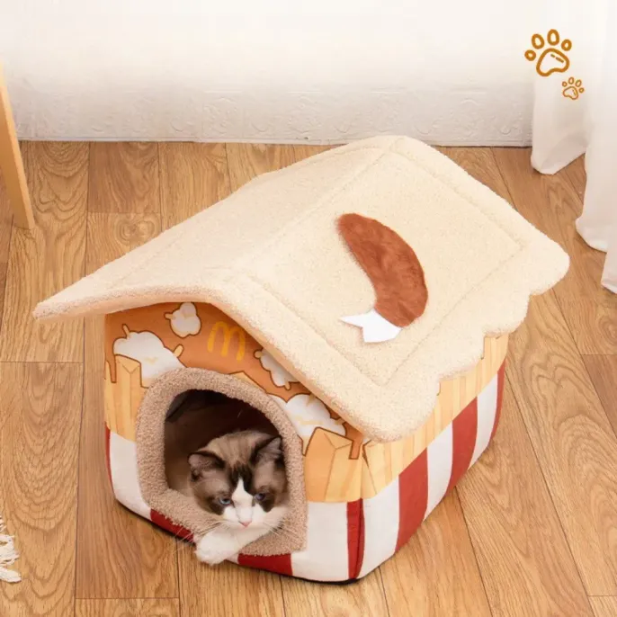 non-slip pet mat functional pet bed (1) Cute and functional pet bed for small to medium-sized pets