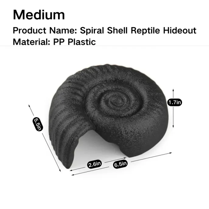 Shell-shaped cave for snakes and lizards