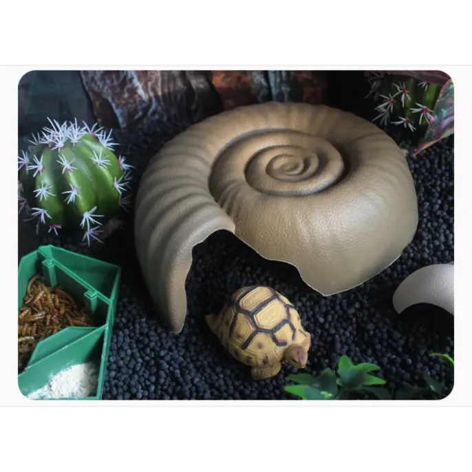Spiral shell hideout for reptiles and amphibians (6) Safe and comfortable hiding spot for small pets