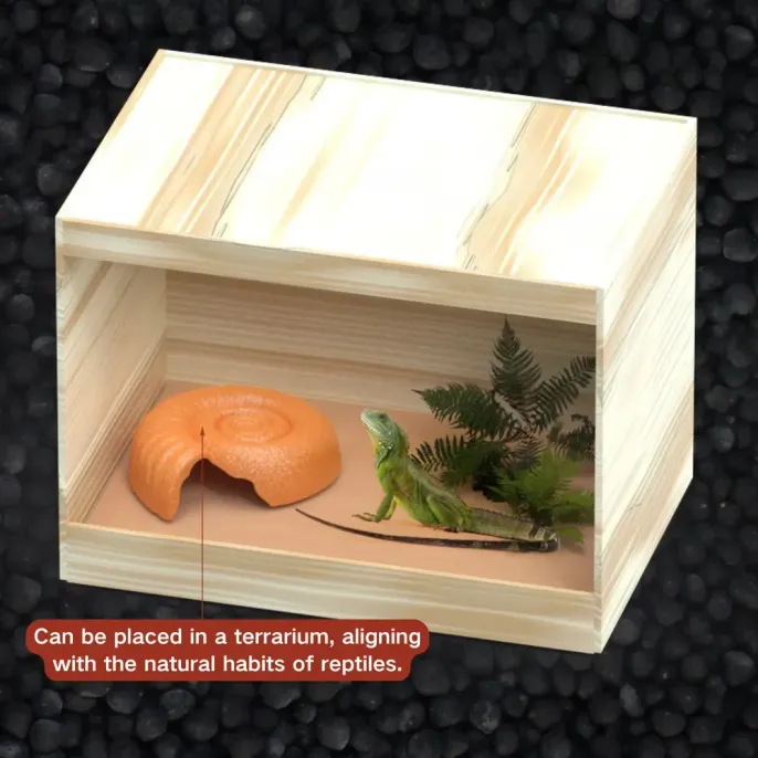 Plastic hiding cave for small exotic pets (5) Plastic reptile hide resistant to moisture and dirt