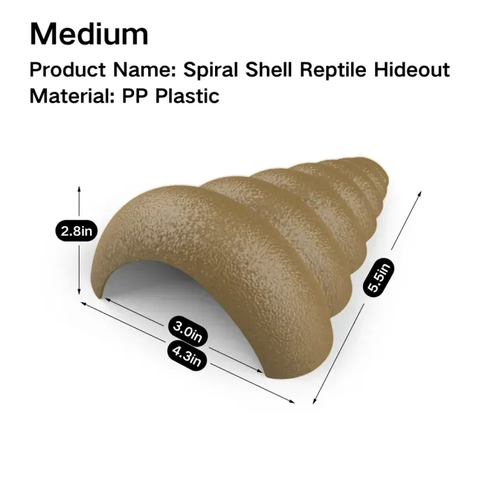Durable plastic hideaway for reptiles and small animals
