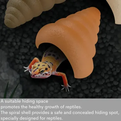 Spacious entrance reptile hideout for easy access