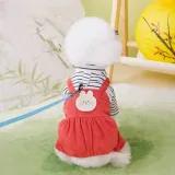 Dog Strap Pants with leash buckle
