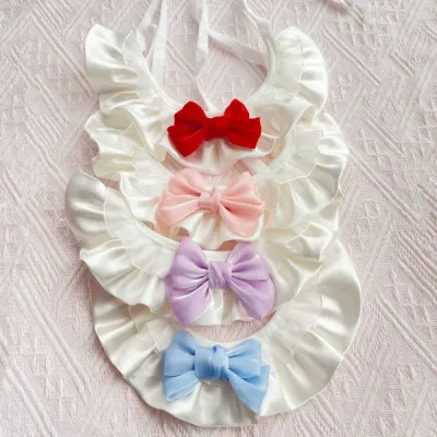 Pearlescent Finish Bow Tie Pet Bib