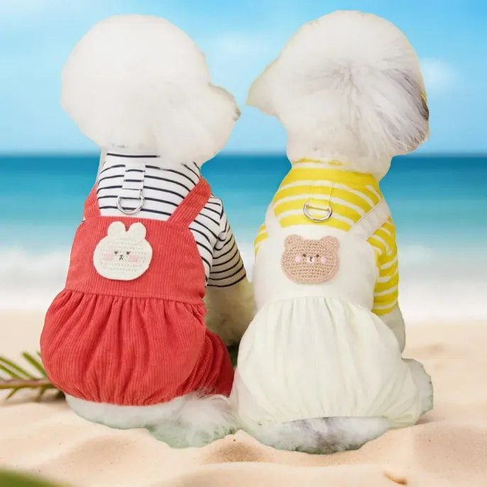two colors Dog Strap Pants