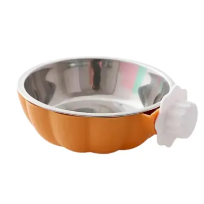 orange hanging pet water food bowl orange hanging pet water food bowl