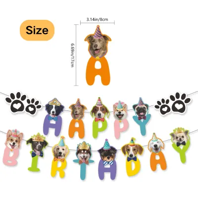 Dog Happy Birthday Banner