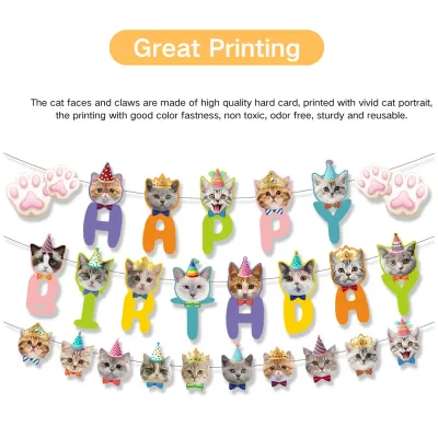Wholesale Cat Birthday Banner Wholesale Cat Birthday Banner