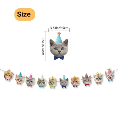 Cat Faces Party Banner Cat Faces Party Banner