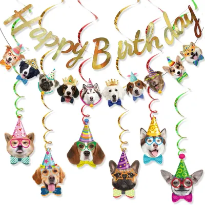Dog Face Party Banner Dog Face Party Banner