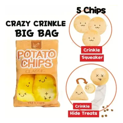 Durable Potato Chips Snuffle & Chew Toy for Dogs hide treats Durable Potato Chips Snuffle & Chew Toy for Dogs
