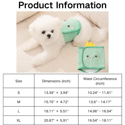 Male Dog Sanitary Panties size