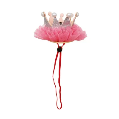 Cute Pet Crown Hat with Coloful Lace for Party and Festive