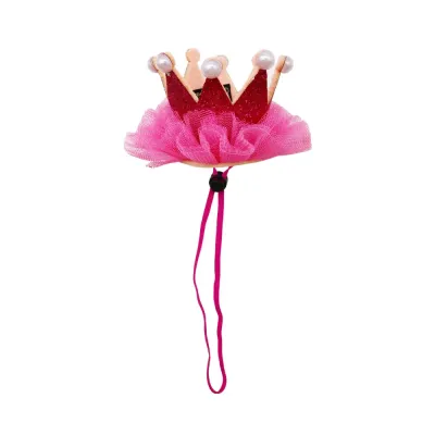 Cute Pet Crown Hat with Coloful Lace for Party and Festive