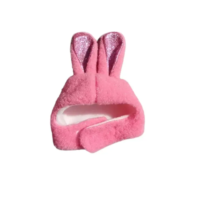 Cute Plush Glitter Bunny Ear Cap for Cats