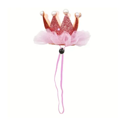 Cute Pet Crown Hat with Coloful Lace for Party and Festive
