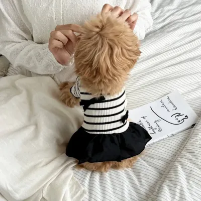 Breathable Clean Design Striped Dog Dress Breathable Clean Design Striped Dog Dress