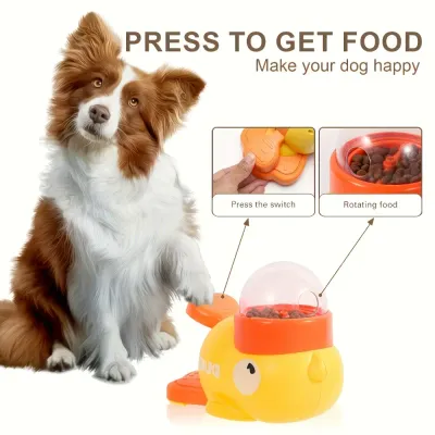 Interactive Non-Electric Yellow Duck Shaped Dog Push Toy details Interactive Non-Electric Yellow Duck Shaped Dog Push Toy