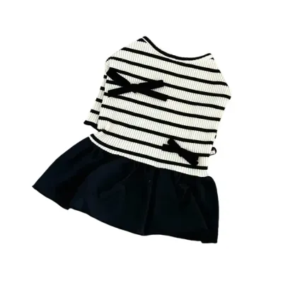 Breathable Clean Design Striped Dog Dress summer pet clothes Breathable Clean Design Striped Dog Dress