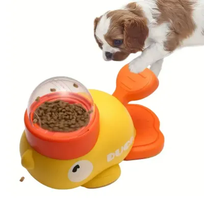 Interactive Non-Electric Yellow Duck Shaped Dog Push Toy Interactive Non-Electric Yellow Duck Shaped Dog Push Toy