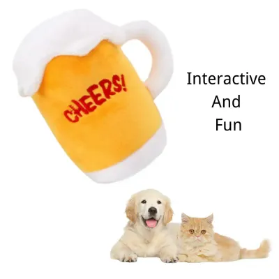 Squeaky Fun Beer Plush Toy Squeaky Fun Beer Plush Toy