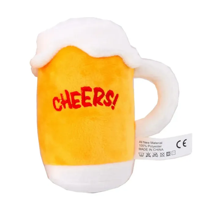 Squeaky Fun Beer Mug Plush Toy Squeaky Fun Beer Mug Plush Toy