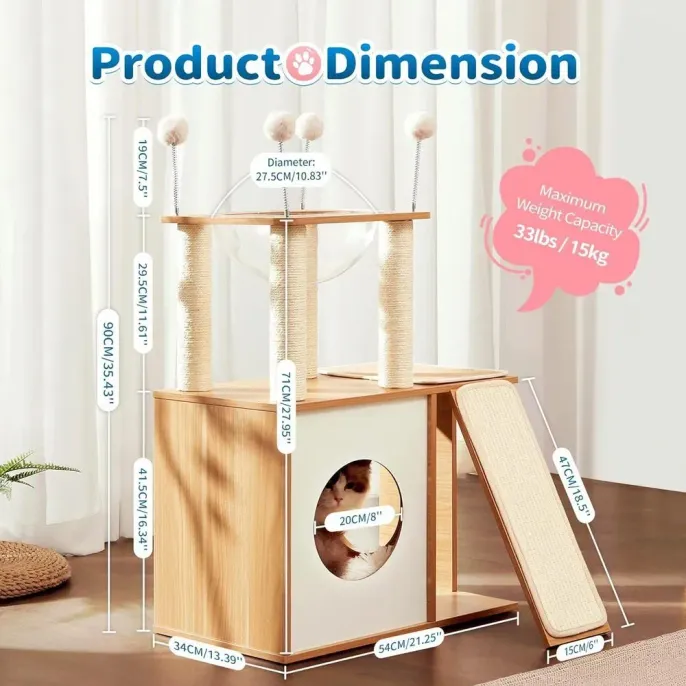 Wooden Cat Tree