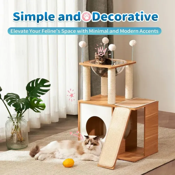 New Wooden Cat Tree Great