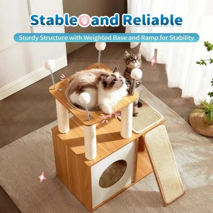  Wooden Cat Tree Pet