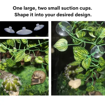 Easy-to-install plastic leaves for rainforest setups