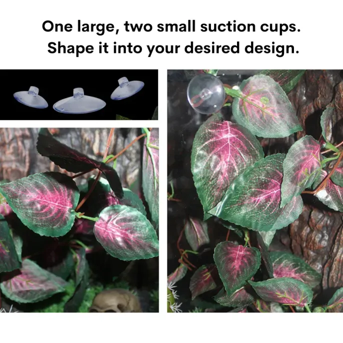 Realistic foliage for reptile habitat decor