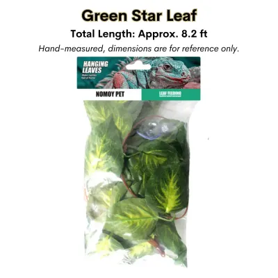 Artificial Hanging Vine Decor for Reptile Terrarium Lizard Snake Tank (2) Realistic artificial leaves for lizard tanks