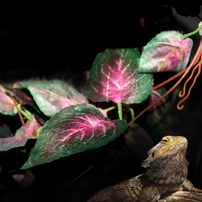 Artificial jungle plants for tortoise tanks
