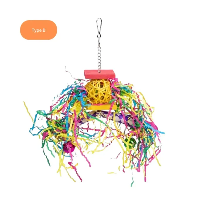 Durable Braided Design Bird Chew Toys B Durable Braided Tube Design Bird Chew Toys