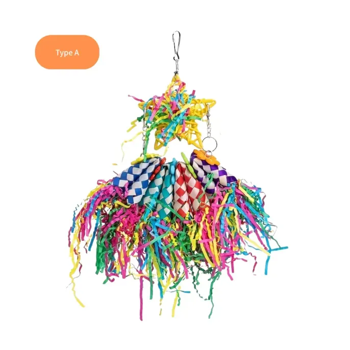 Durable Braided Design Bird Chew Toys A Durable Braided Tube Design Bird Chew Toys